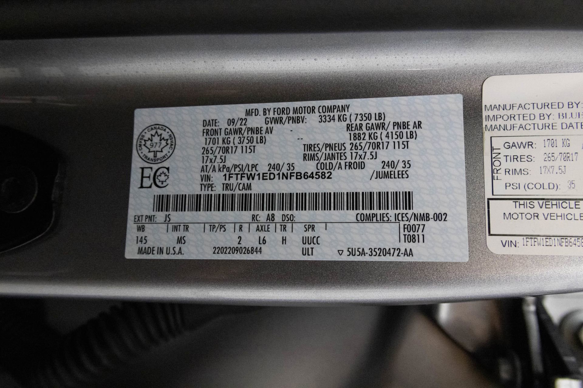 Used 2022 Ford F150 XLT w/ Trailer Tow Package image 42