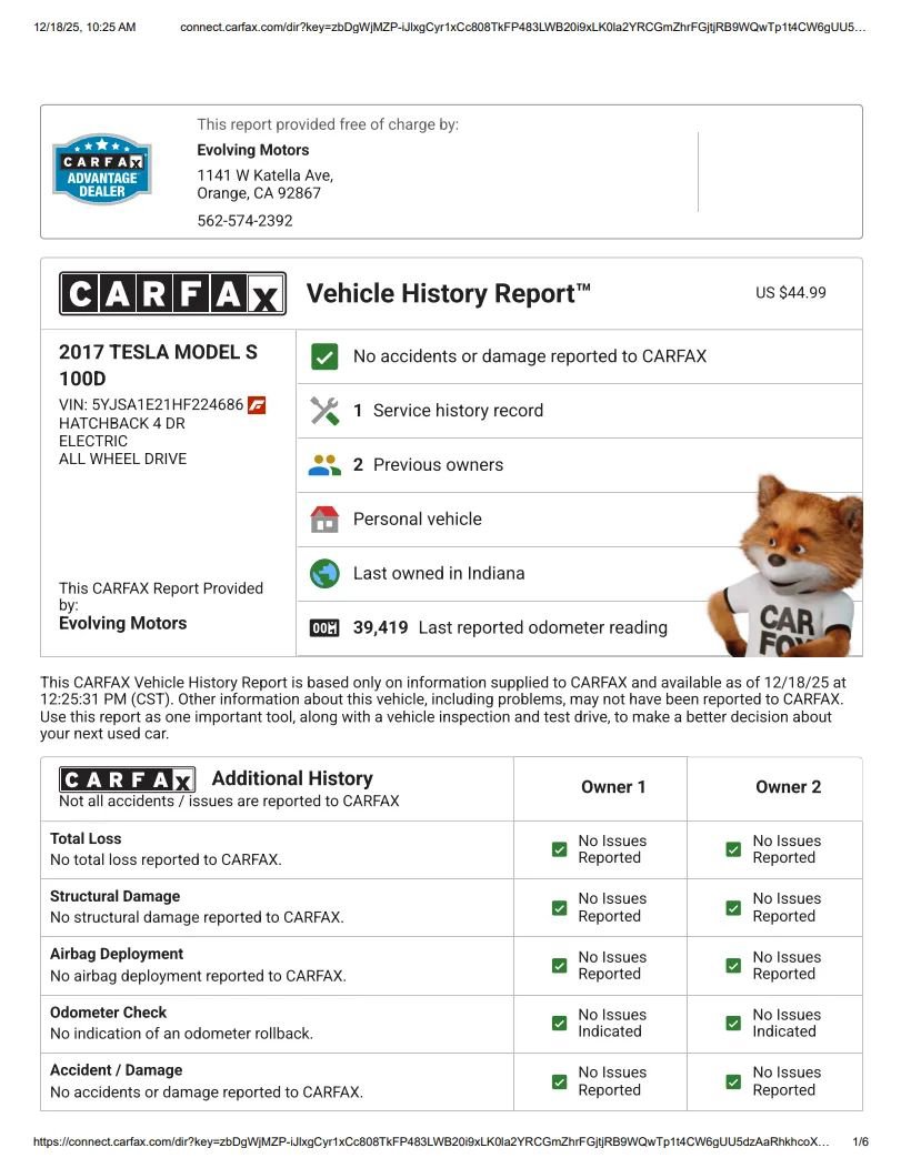 Used 2017 Tesla Model S 100D image 2