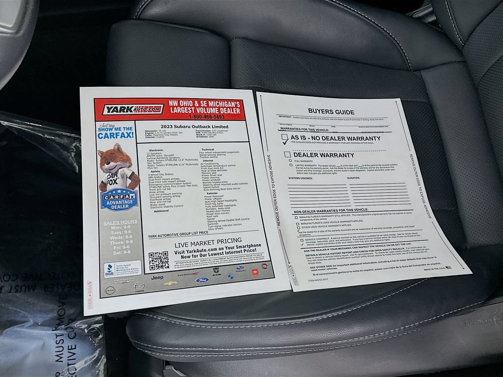 Certified 2023 Subaru Outback Limited AWD/4WD image 13