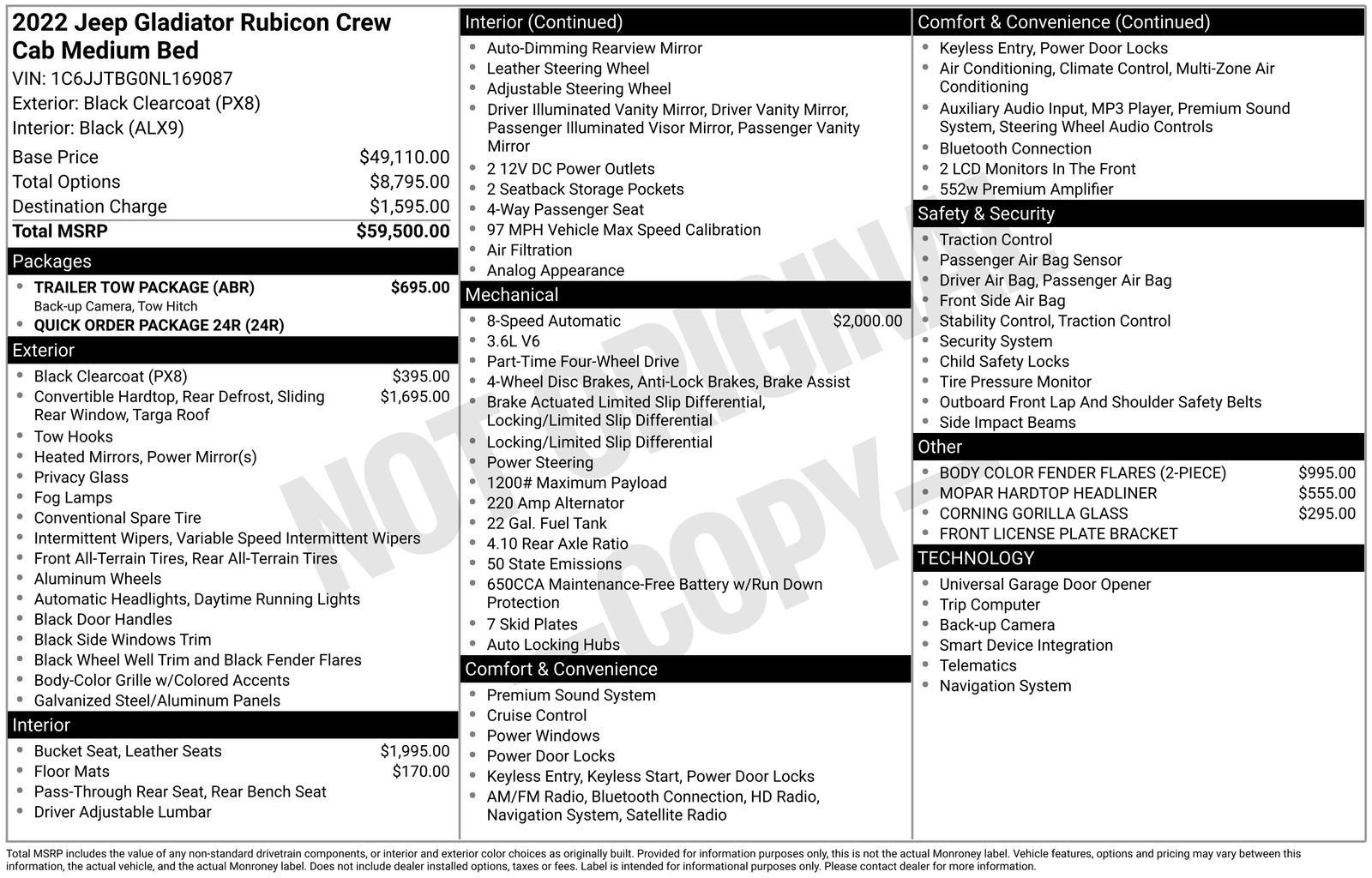 Used 2022 Jeep Gladiator Rubicon w/ Trailer Tow Package image 36