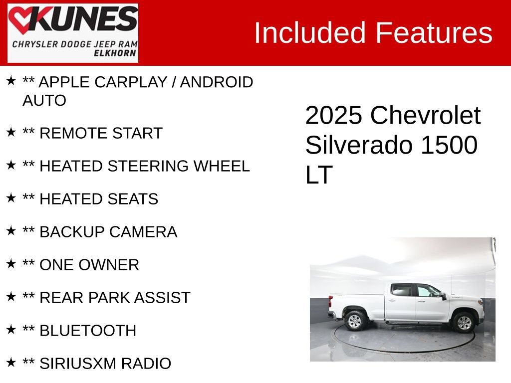 Used 2025 Chevrolet Silverado 1500 LT w/ Work Truck Package AWD/4WD image 2