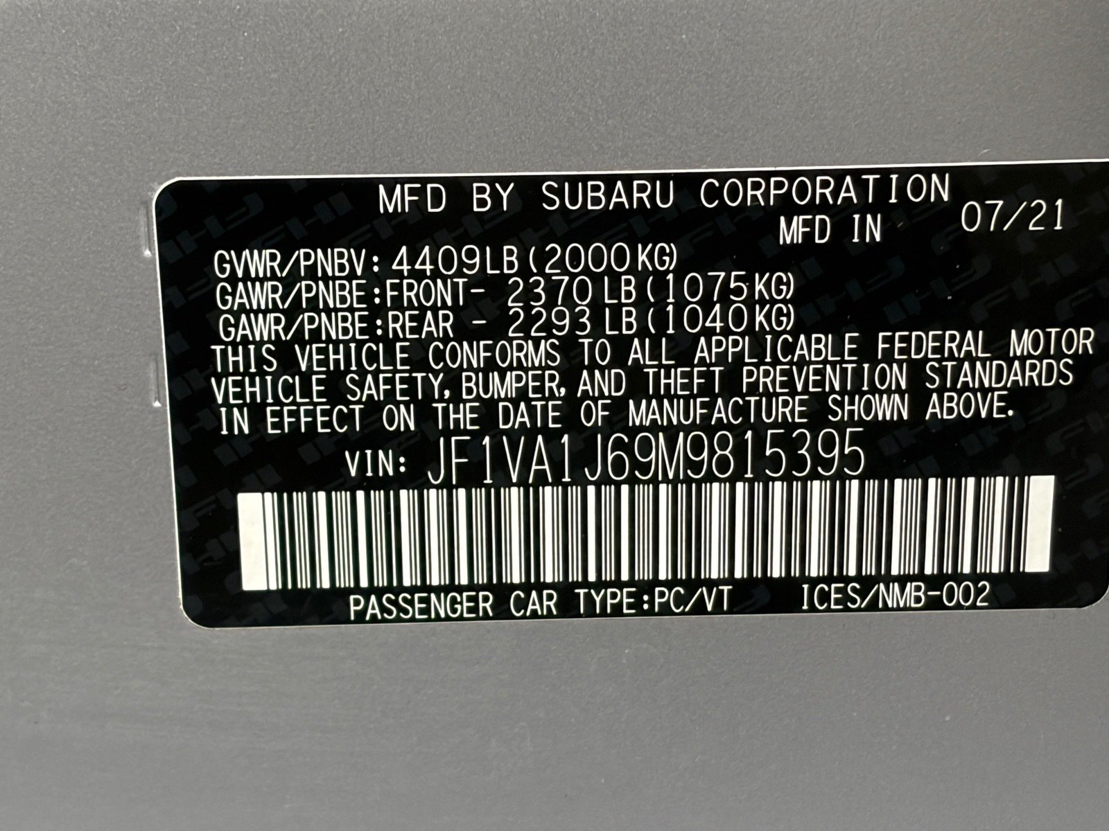 Used 2021 Subaru WRX Limited AWD/4WD image 34