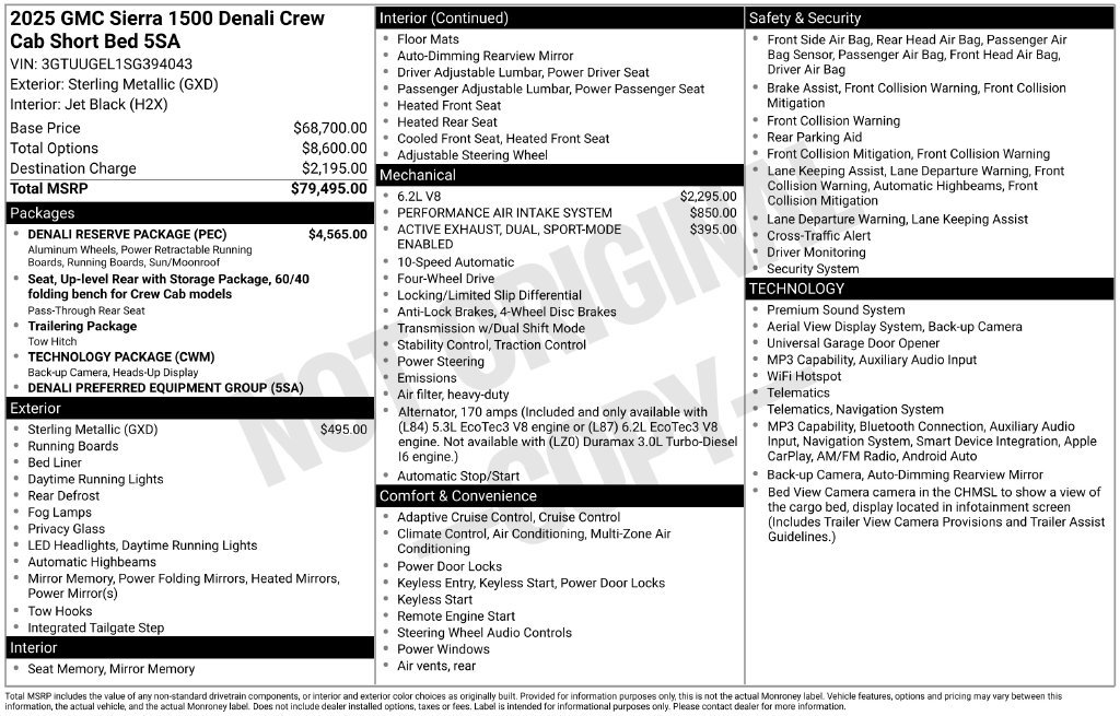 Certified 2025 GMC Sierra 1500 Denali w/ Denali Reserve Package AWD/4WD image 8