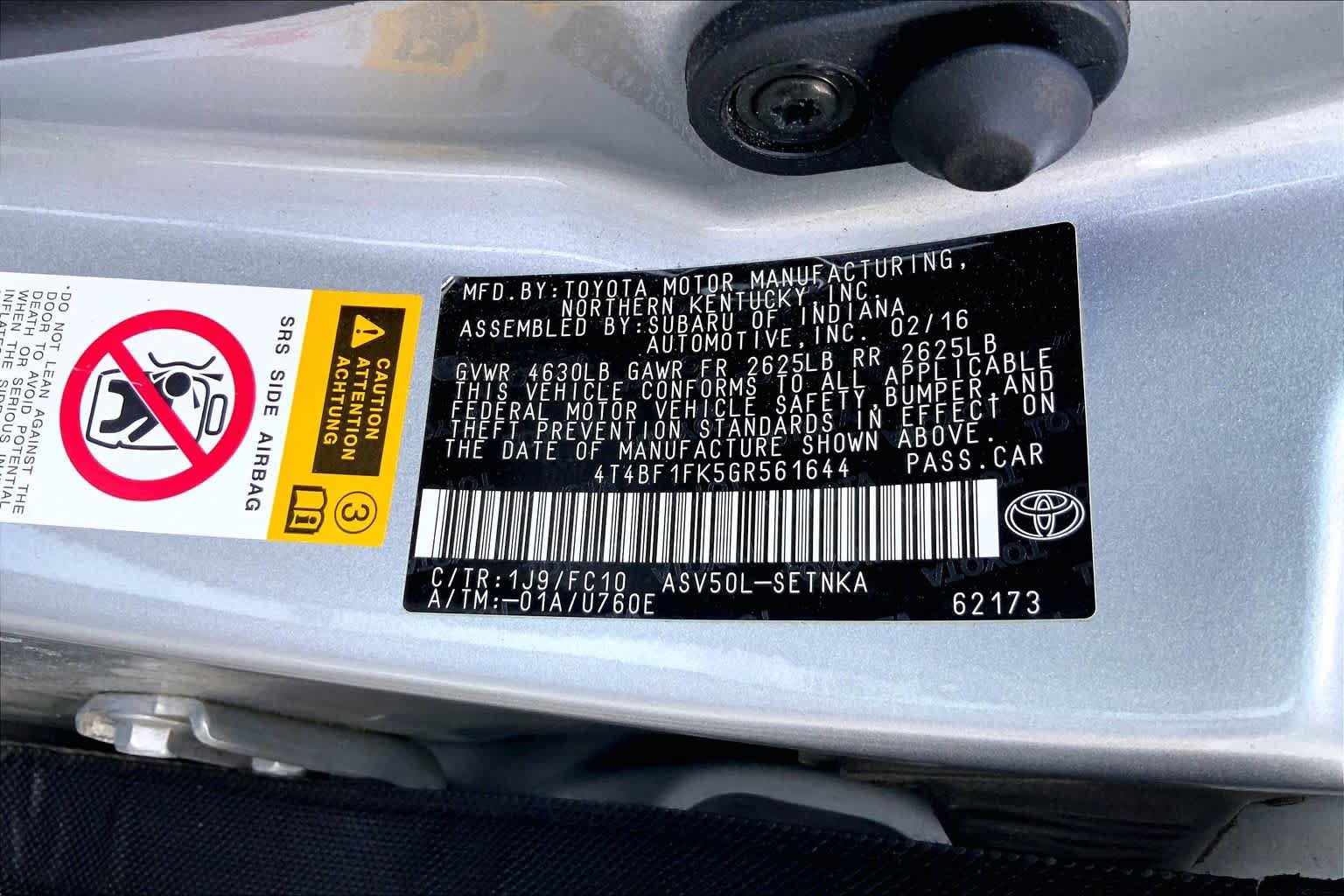 Used 2016 Toyota Camry LE FWD image 37