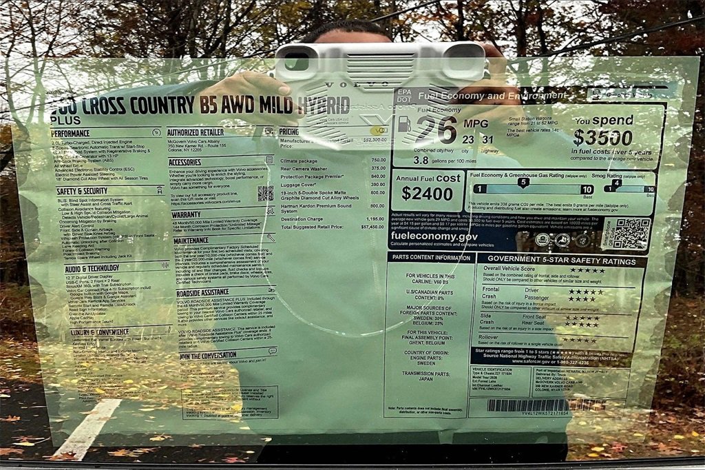 New 2026 Volvo V60 B5 Cross Country Plus w/ Protection Package Premier image 14
