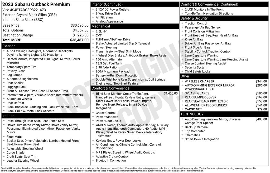 Used 2023 Subaru Outback Premium image 32