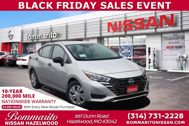 New 2025 Nissan Versa S w/ Trunk Package