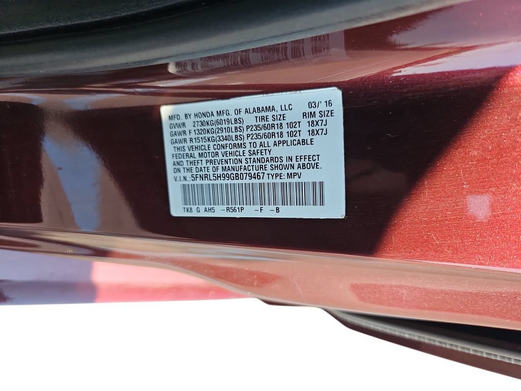 Used 2016 Honda Odyssey Touring Elite image 33