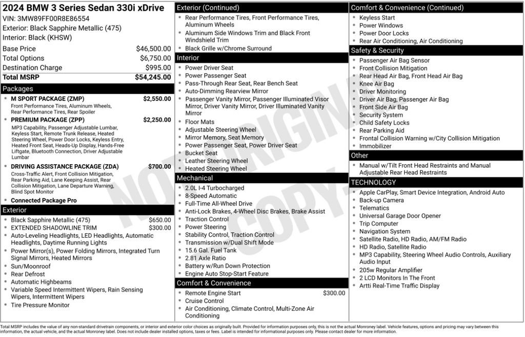 Used 2024 BMW 330i xDrive Sedan w/ M Sport Package AWD/4WD image 6