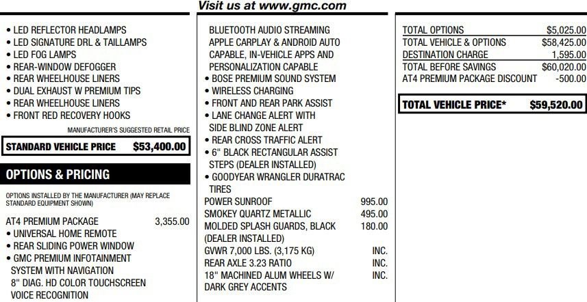 Used 2020 GMC Sierra 1500 AT4 w/ AT4 Premium Package AWD/4WD image 2