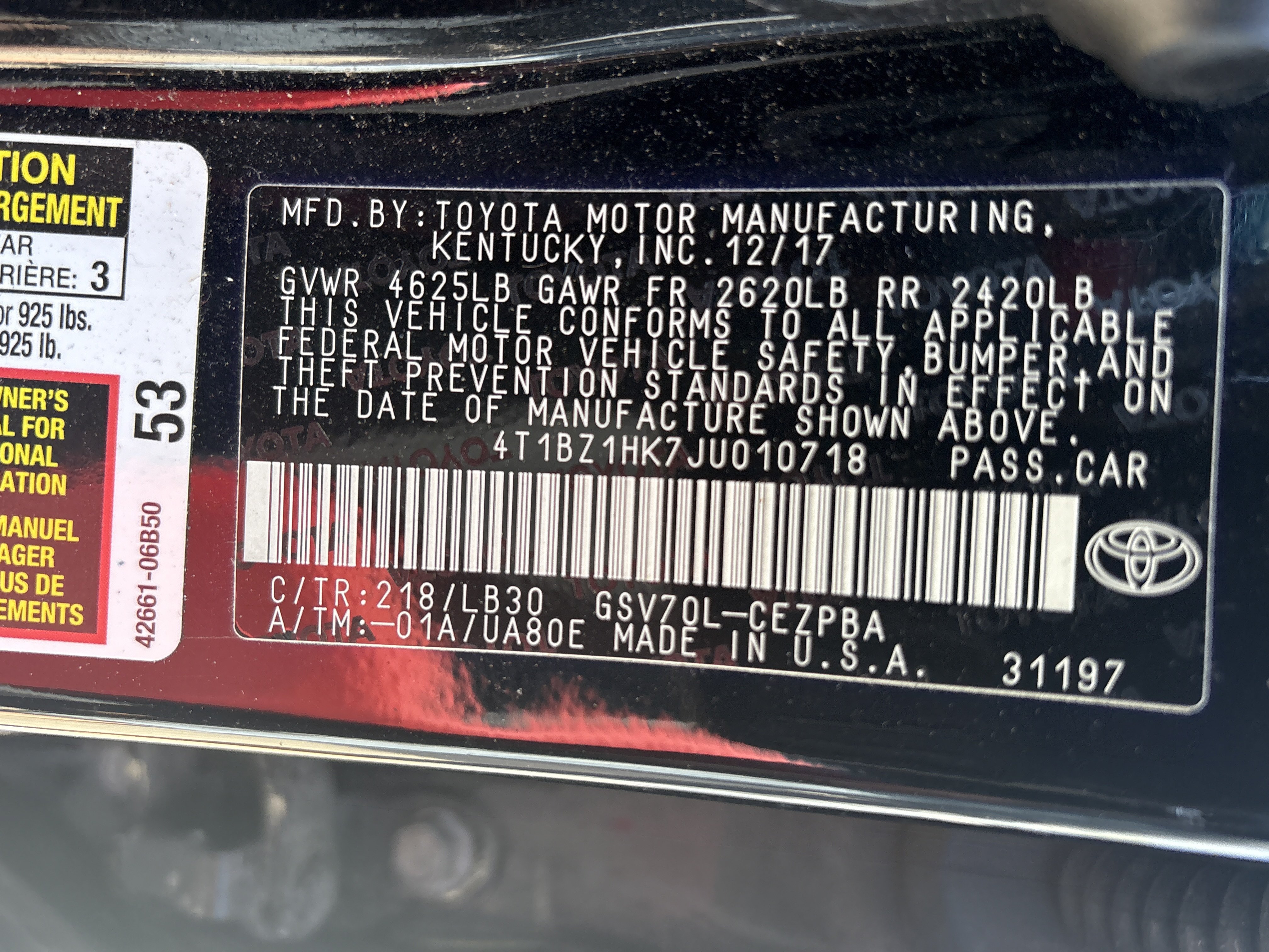 Used 2018 Toyota Camry XSE FWD image 5
