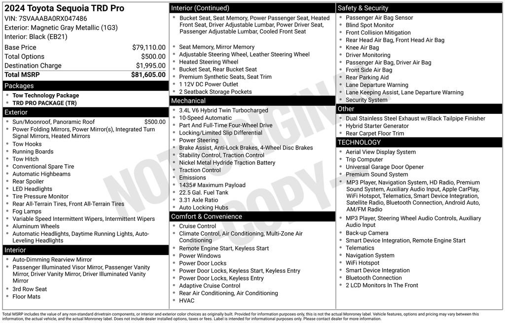 Used 2024 Toyota Sequoia TRD Pro AWD/4WD image 8
