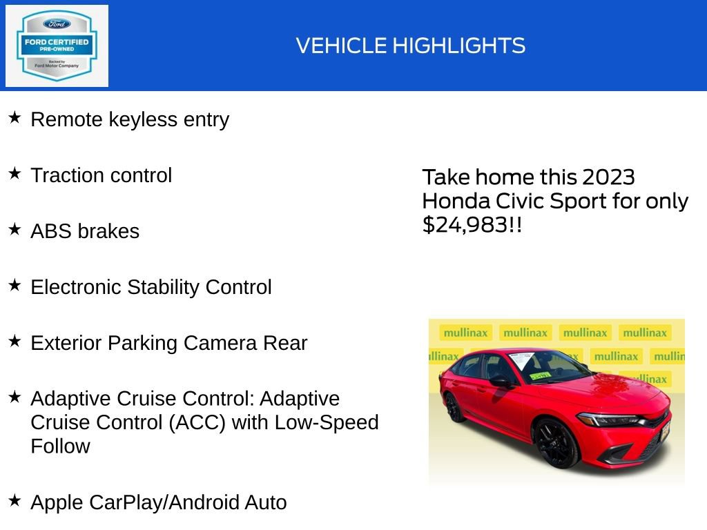 Used 2023 Honda Civic Sport image 17