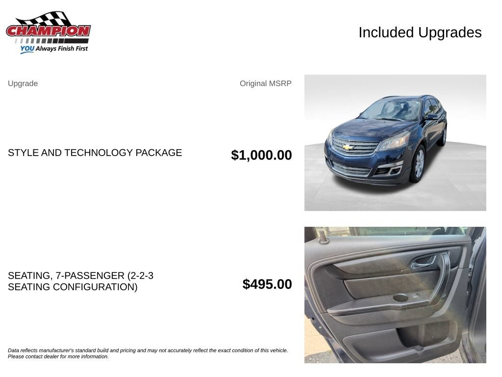 Used 2016 Chevrolet Traverse LT w/ Style and Technology Package FWD image 4