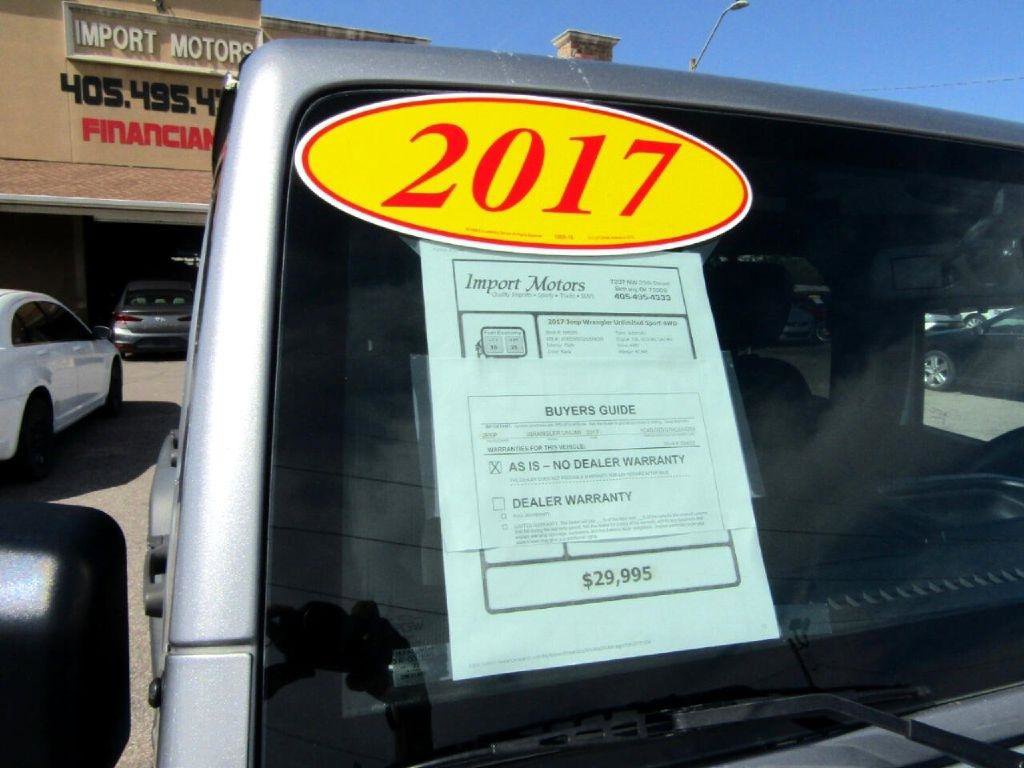 Used 2017 Jeep Wrangler Unlimited Sport w/ Quick Order Package 24S image 9