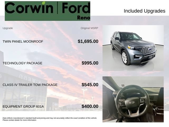 Certified 2024 Ford Explorer Platinum w/ Technology Package AWD/4WD image 3
