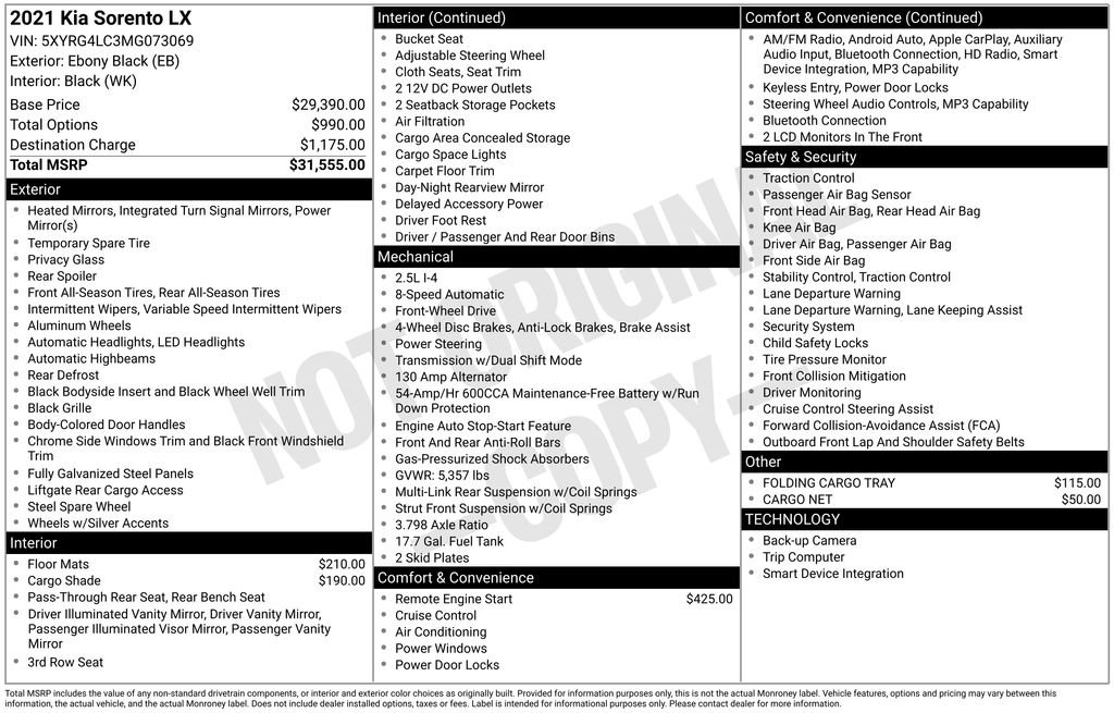 Used 2021 Kia Sorento LX FWD image 6