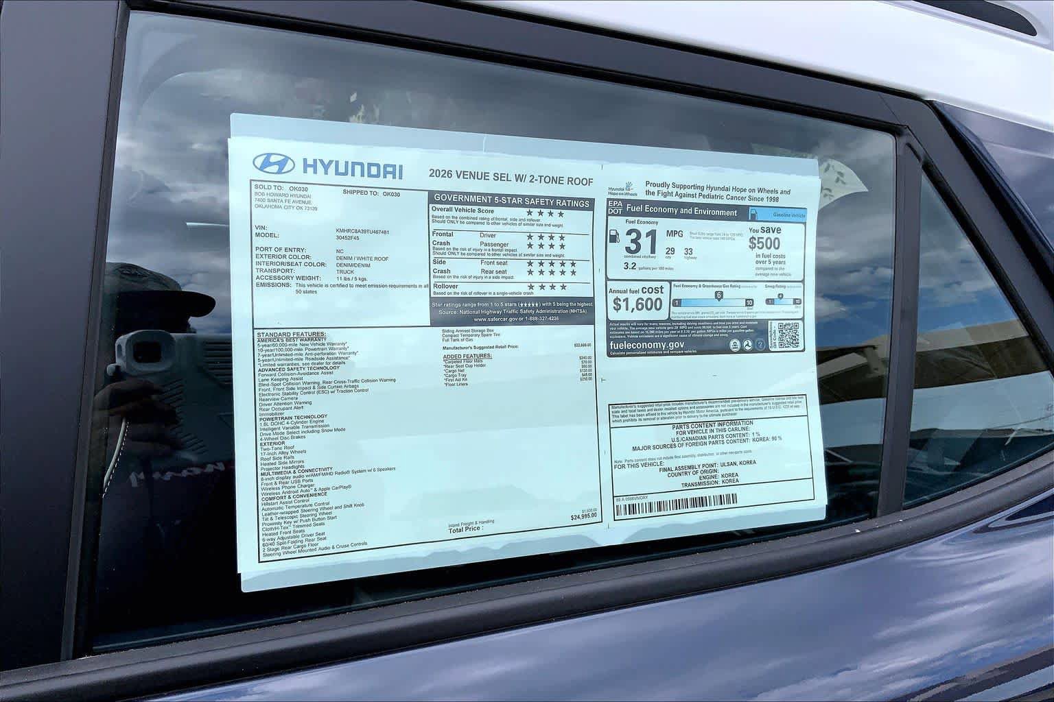 New 2026 Hyundai Venue SEL FWD image 18