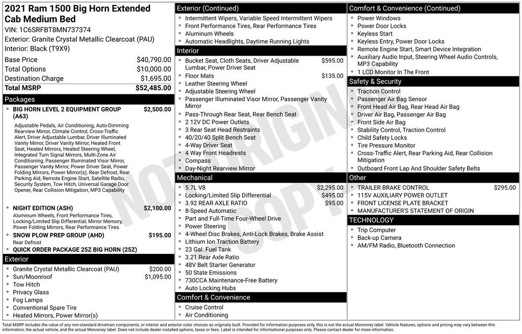 Used 2021 RAM 1500 Big Horn AWD/4WD image 5