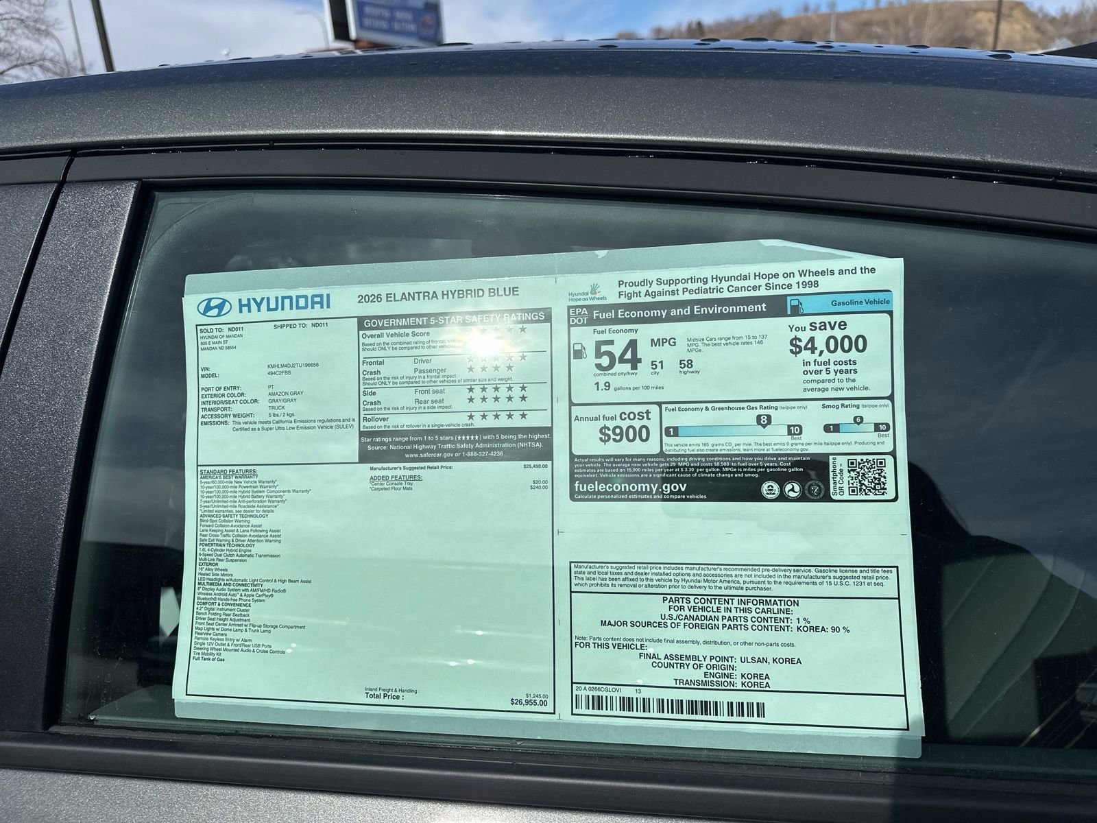 New 2026 Hyundai Elantra Blue image 20