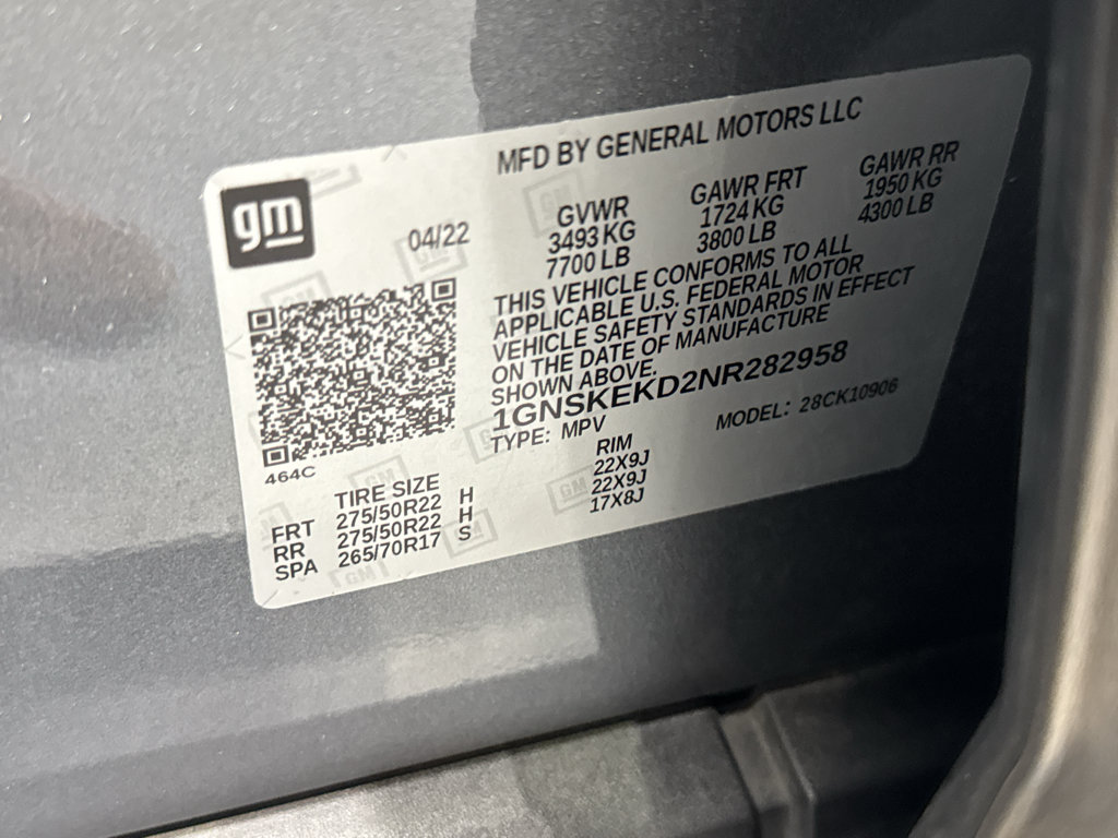 Used 2022 Chevrolet Suburban RST w/ Luxury Package AWD/4WD image 43