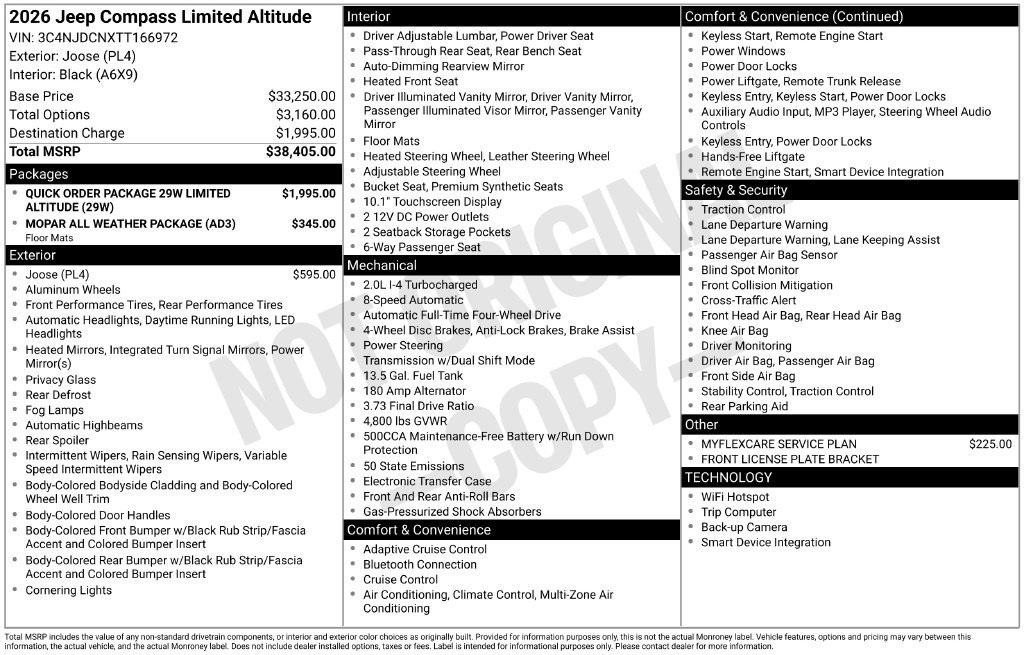 New 2026 Jeep Compass Limited AWD/4WD image 27