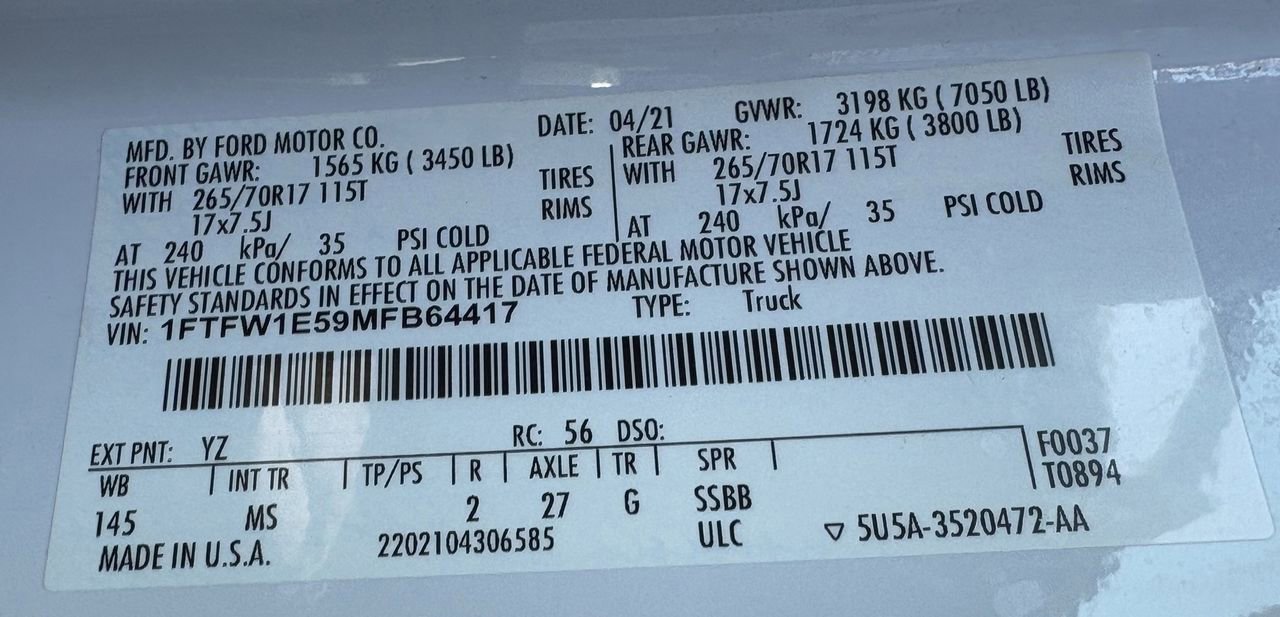 Used 2021 Ford F150 XLT w/ Equipment Group 301A Mid image 31