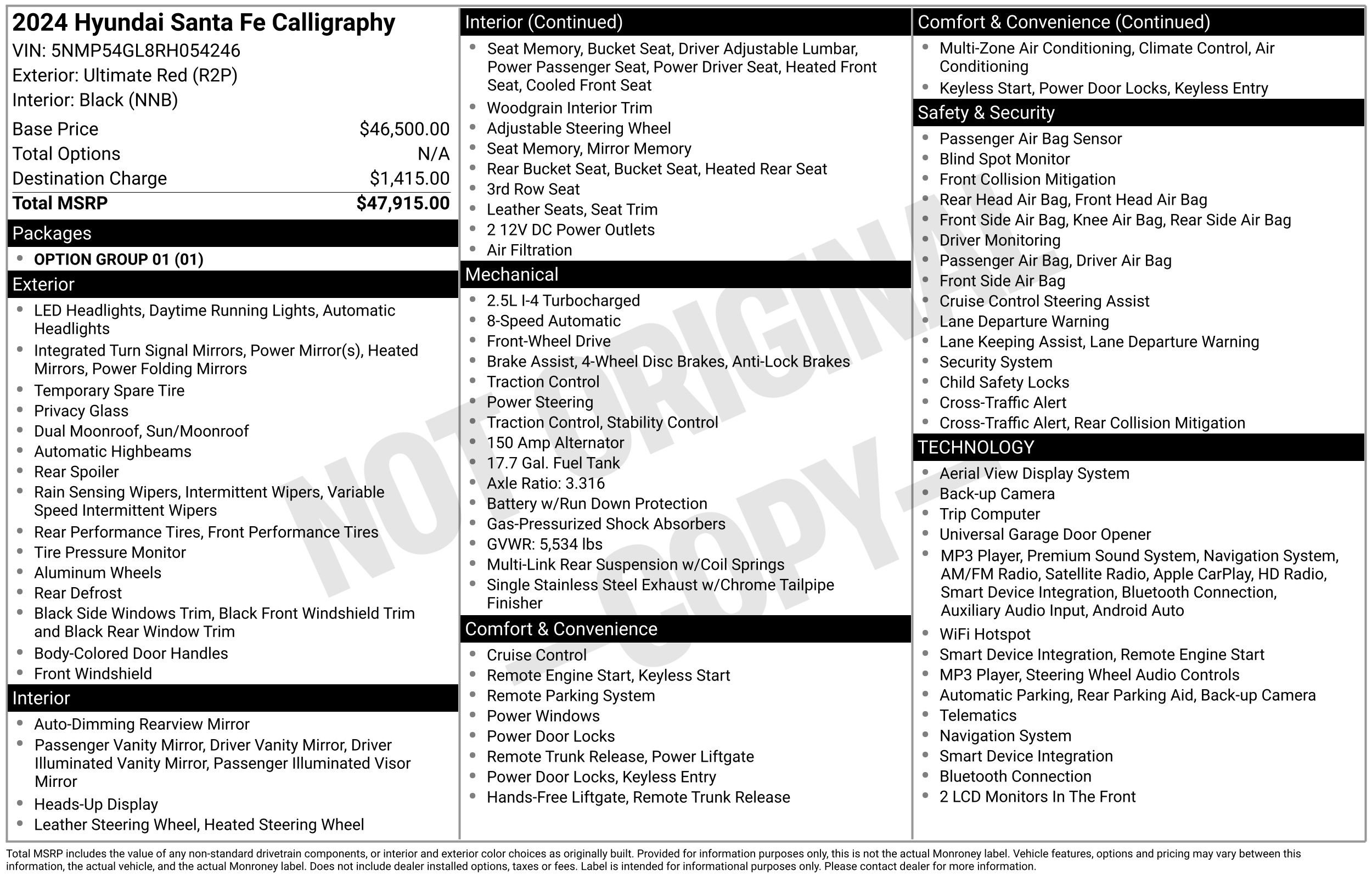 Used 2024 Hyundai Santa Fe Calligraphy FWD image 28