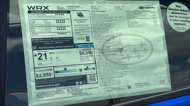 New 2026 Subaru WRX Limited AWD/4WD image 31