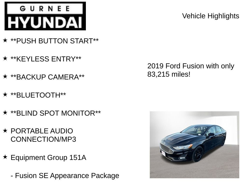 Used 2019 Ford Fusion SE w/ Equipment Group 151A image 7