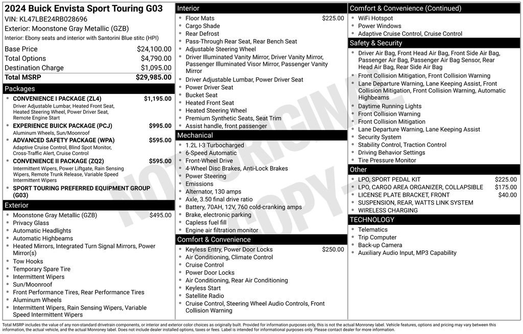 Used 2024 Buick Envista Sport Touring w/ Convenience I Package FWD image 37