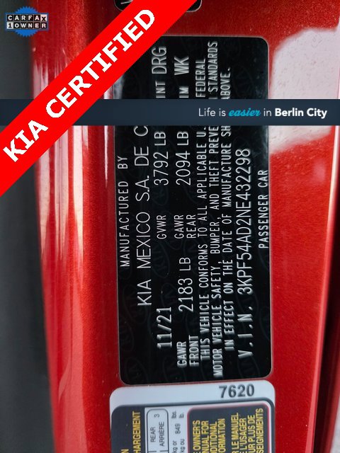 Certified 2022 Kia Forte GT-Line w/ GT-Line Technology Package image 27