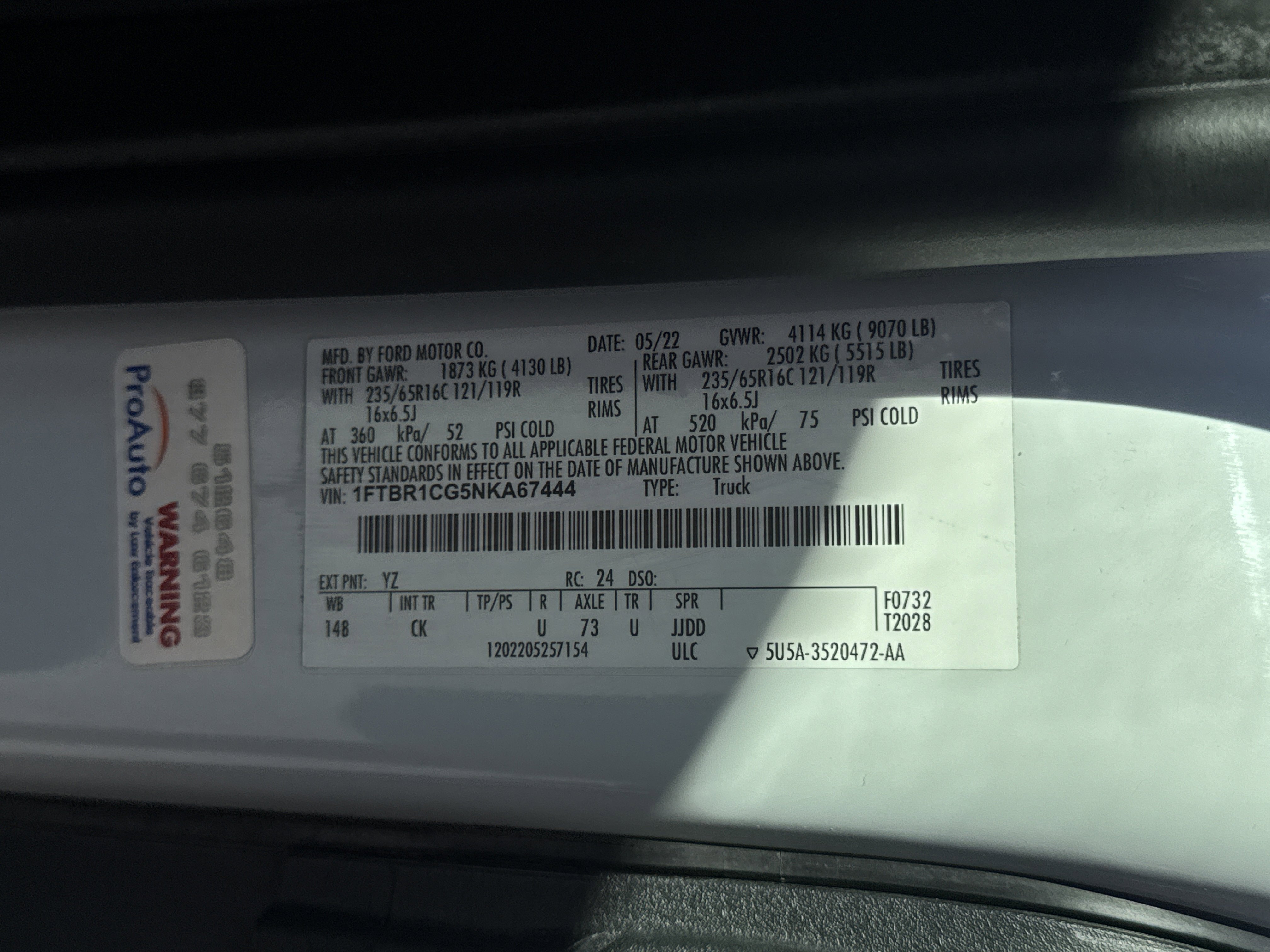 Used 2022 Ford Transit 250 Medium Roof w/ Load Area Protection Package image 30