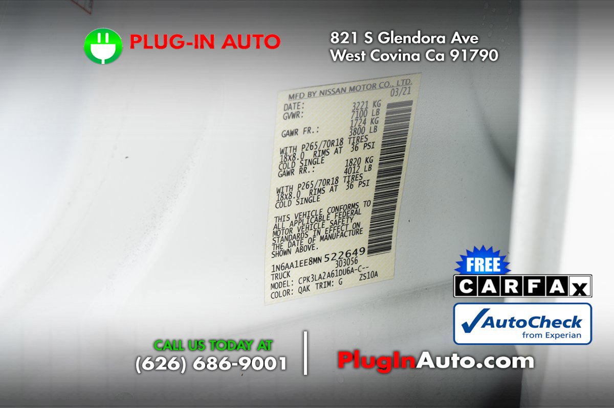 Used 2021 Nissan Titan S w/ S Utility Package image 8