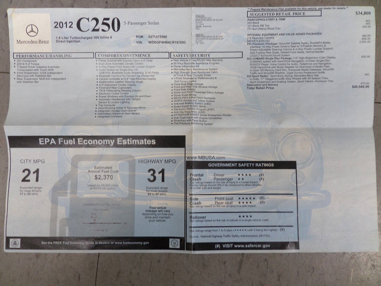Used 2012 Mercedes-Benz C 250 Sedan image 73