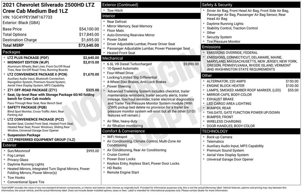 Used 2021 Chevrolet Silverado 2500 LTZ w/ LTZ Plus Package image 3