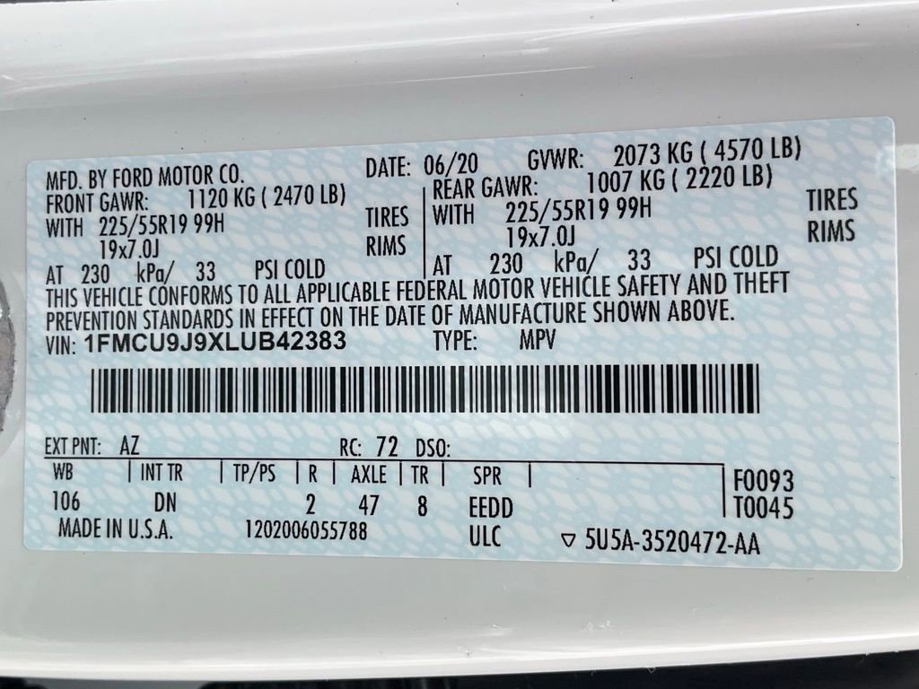 Used 2020 Ford Escape Titanium w/ Titanium Premium Package 2.0 image 56