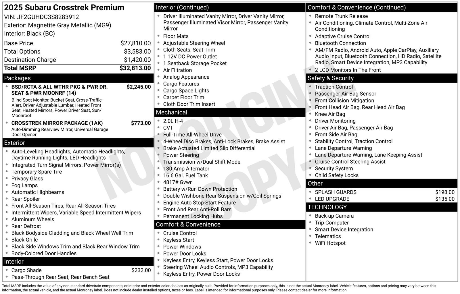 Certified 2025 Subaru Crosstrek 2.0i Premium AWD/4WD image 24