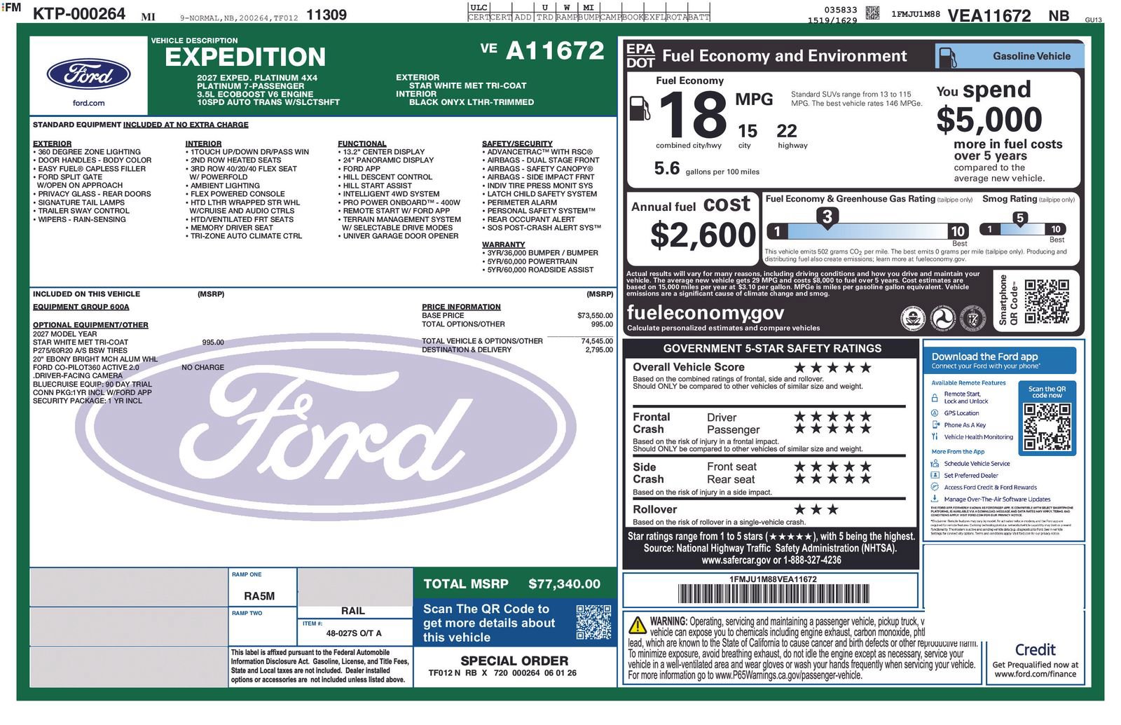 New 2027 Ford Expedition Platinum AWD/4WD image 5