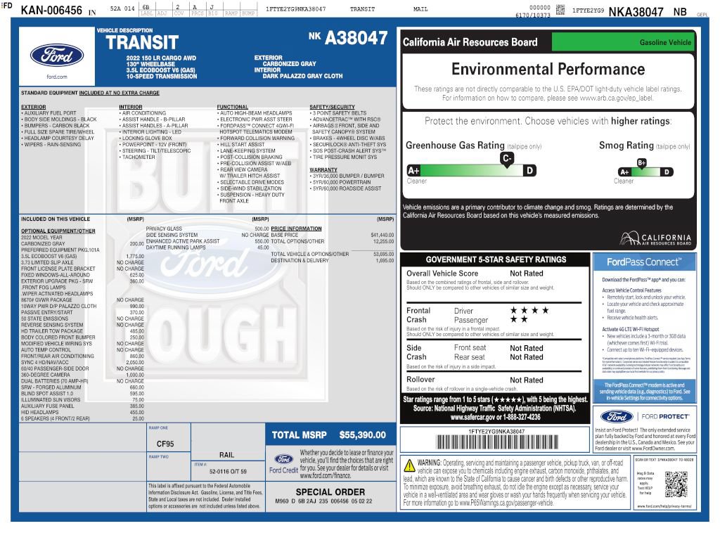 Used 2022 Ford Transit 150 Low Roof AWD image 4