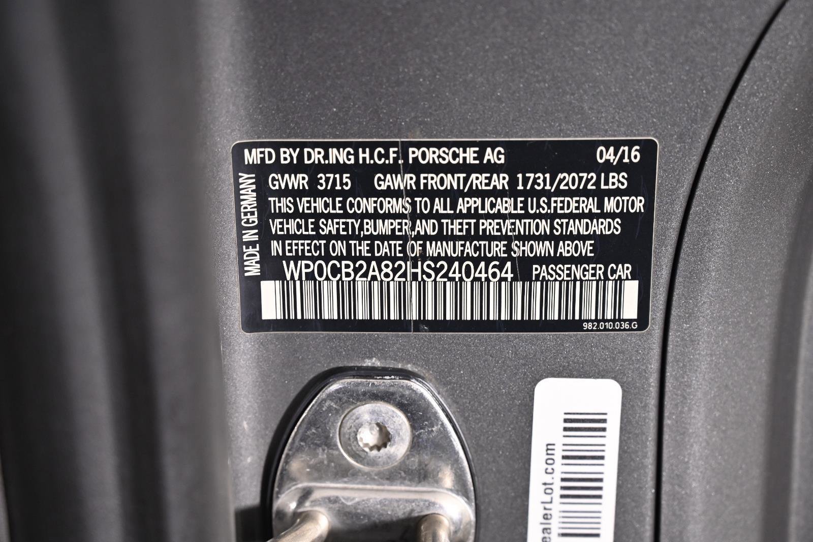 Used 2017 Porsche 718 Boxster S RWD image 44