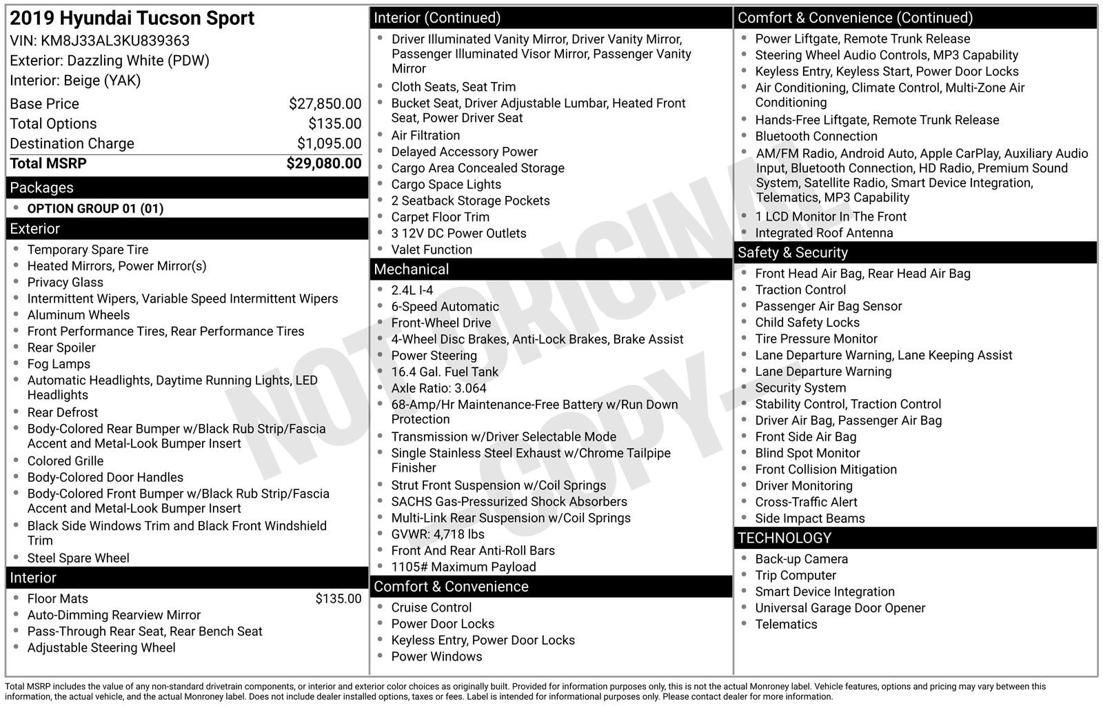 Used 2019 Hyundai Tucson Sport image 6