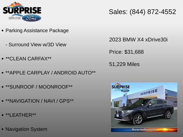 Used 2023 BMW X4 xDrive30i w/ Parking Assistance Package AWD/4WD image 12