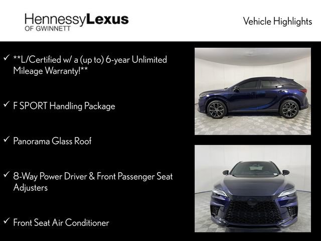 Used 2023 Lexus RX 350 F Sport w/ Cold Area Package image 12