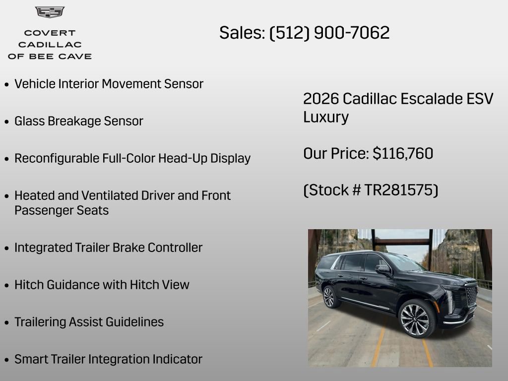 New 2026 Cadillac Escalade ESV Luxury AWD/4WD image 36