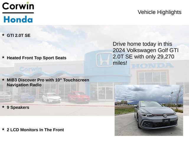 Used 2024 Volkswagen GTI SE FWD image 6