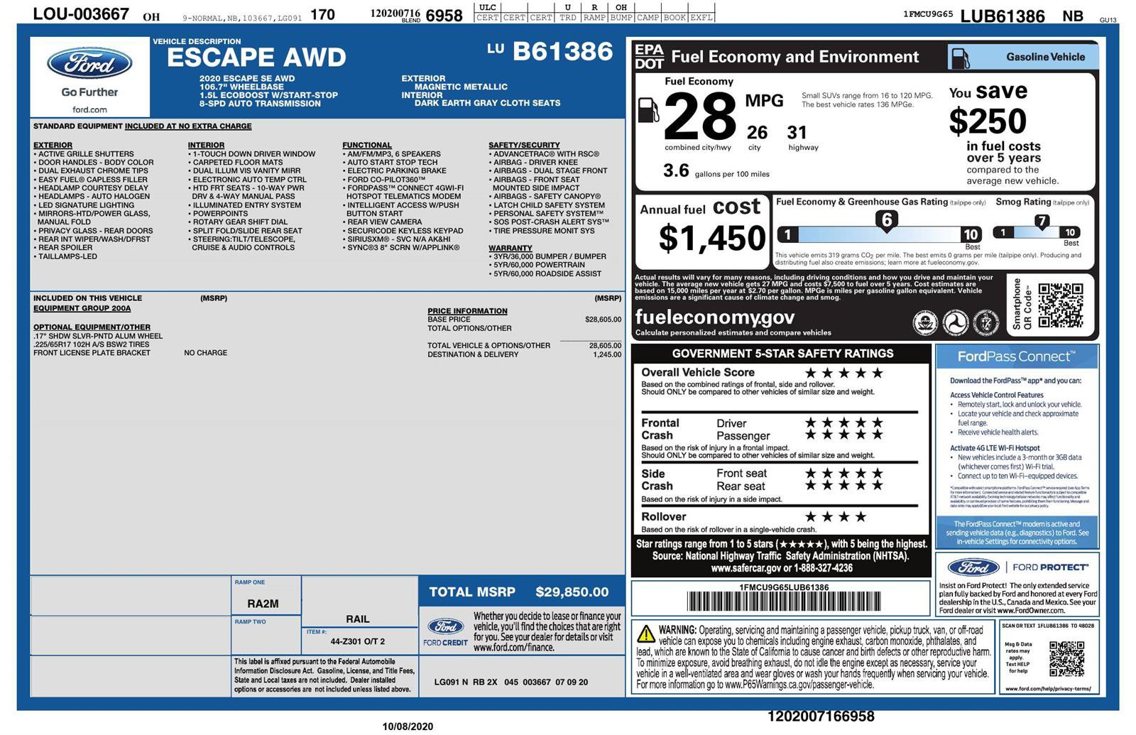 Used 2020 Ford Escape SE image 4