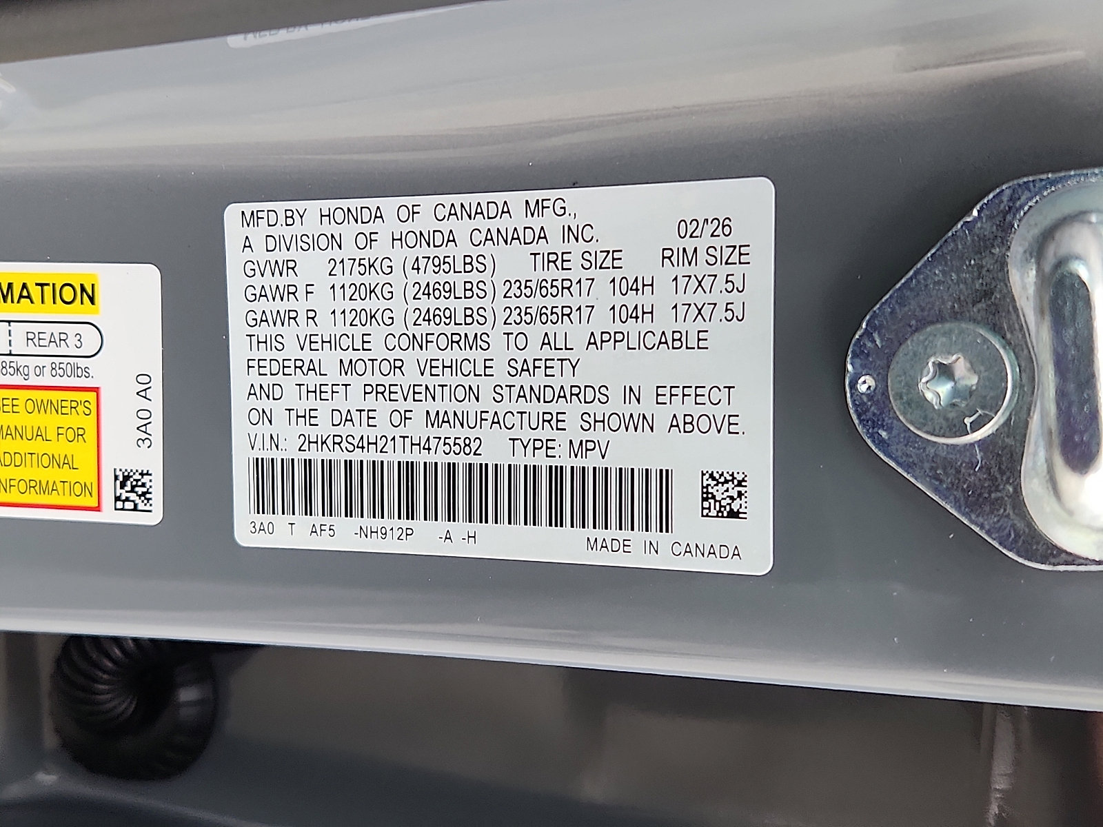 New 2026 Honda CR-V LX image 16