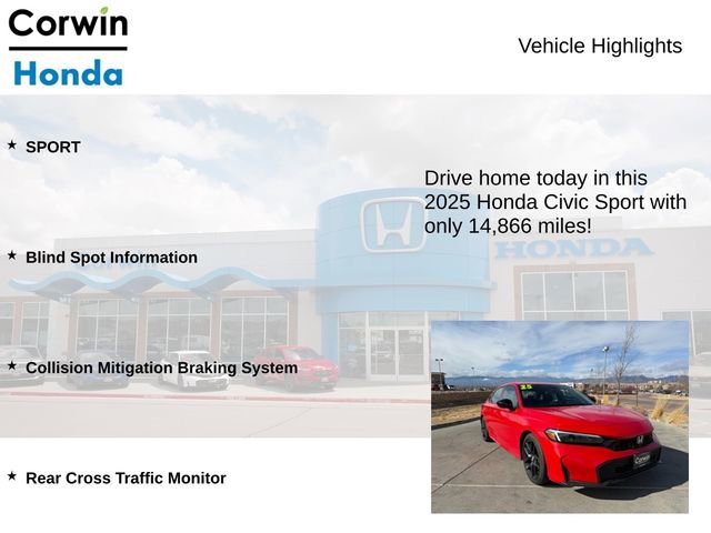 Used 2025 Honda Civic Sport image 6