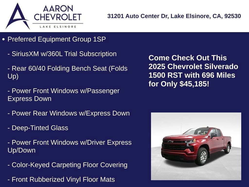 Used 2025 Chevrolet Silverado 1500 RST w/ Z71 Off-Road Package AWD/4WD image 5